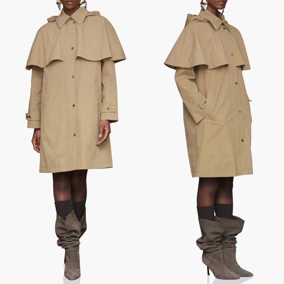 Avec Les Filles Hooded Cape Raincoat - Picture 5 of 16